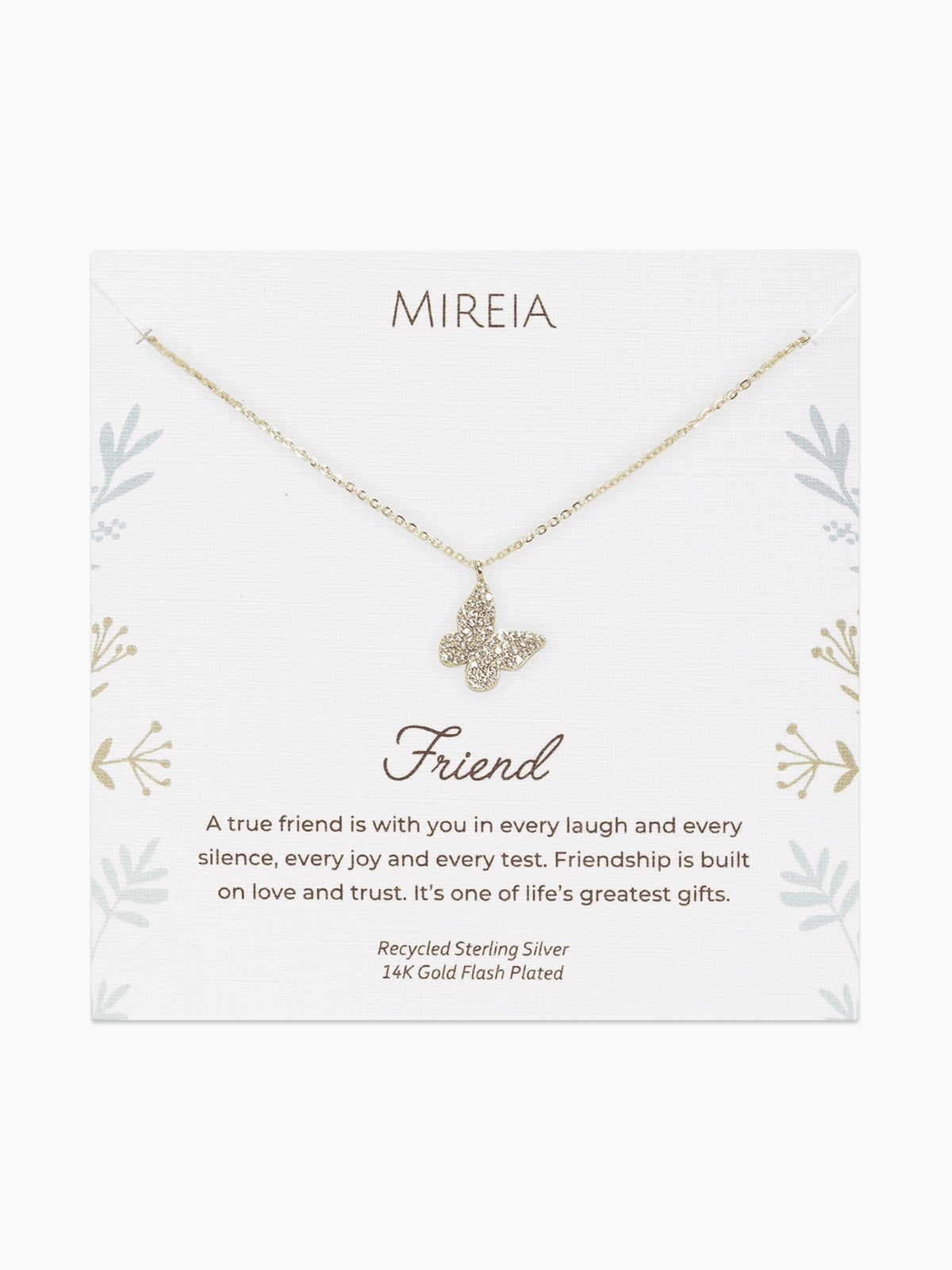 Pavé Butterfly Necklace – Symbol of Friendship