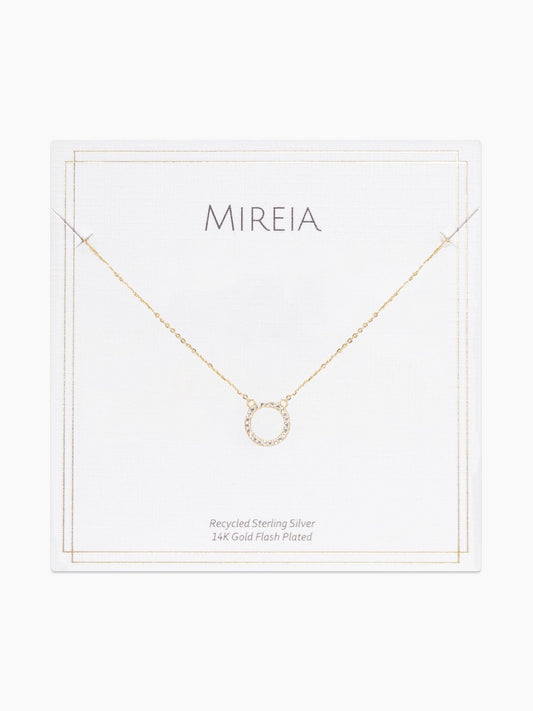 Pavé Circle Pendant Necklace