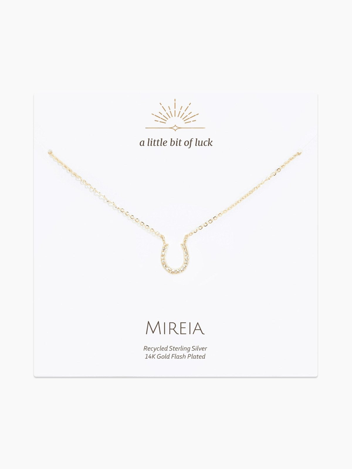 Pavé Horseshoe Pendant Necklace