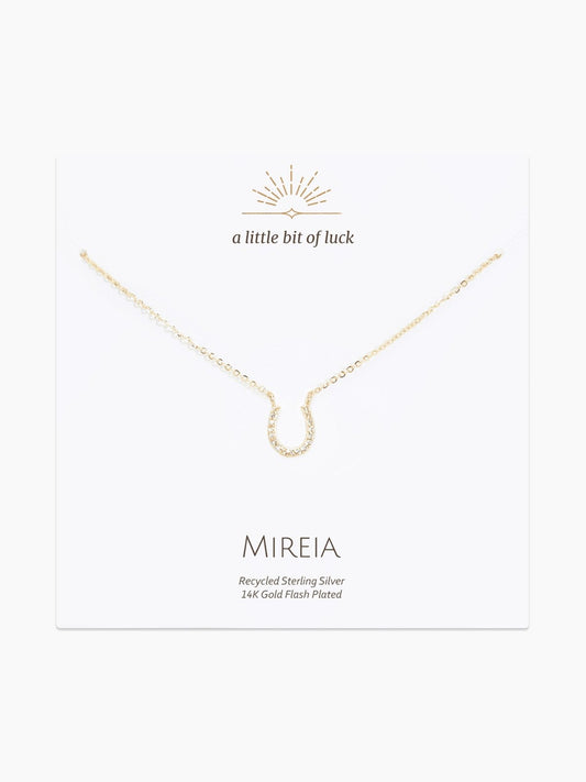 Pavé Horseshoe Pendant Necklace