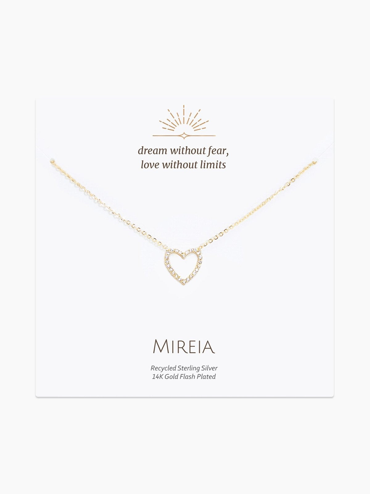 Pavé Open Heart Necklace