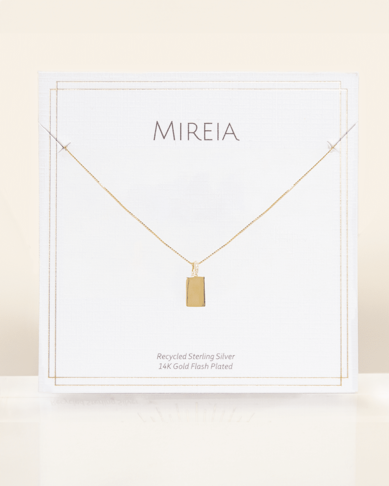 Pavé Bail Tag Necklace