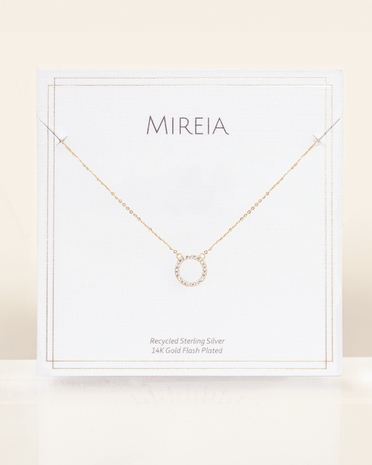 Pavé Circle Pendant Necklace