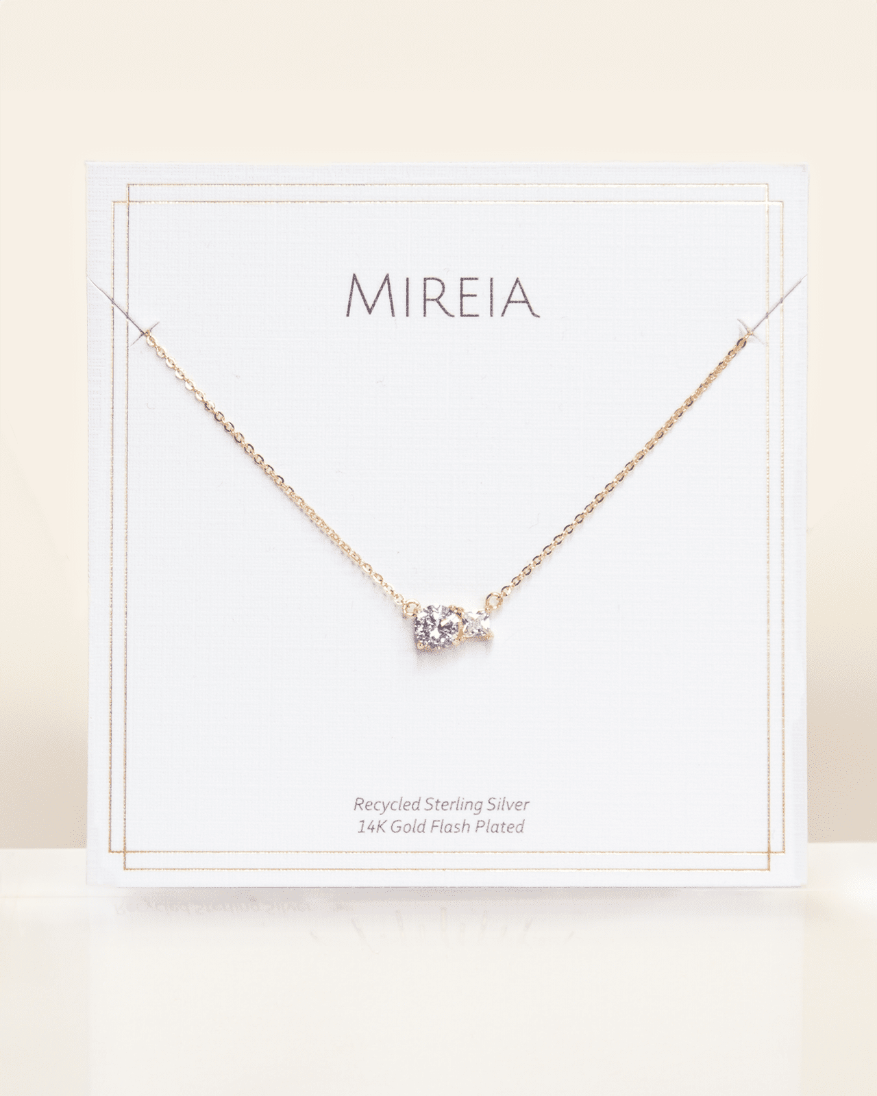 Paired Prong Set CZ Necklace - Bridal Bundle