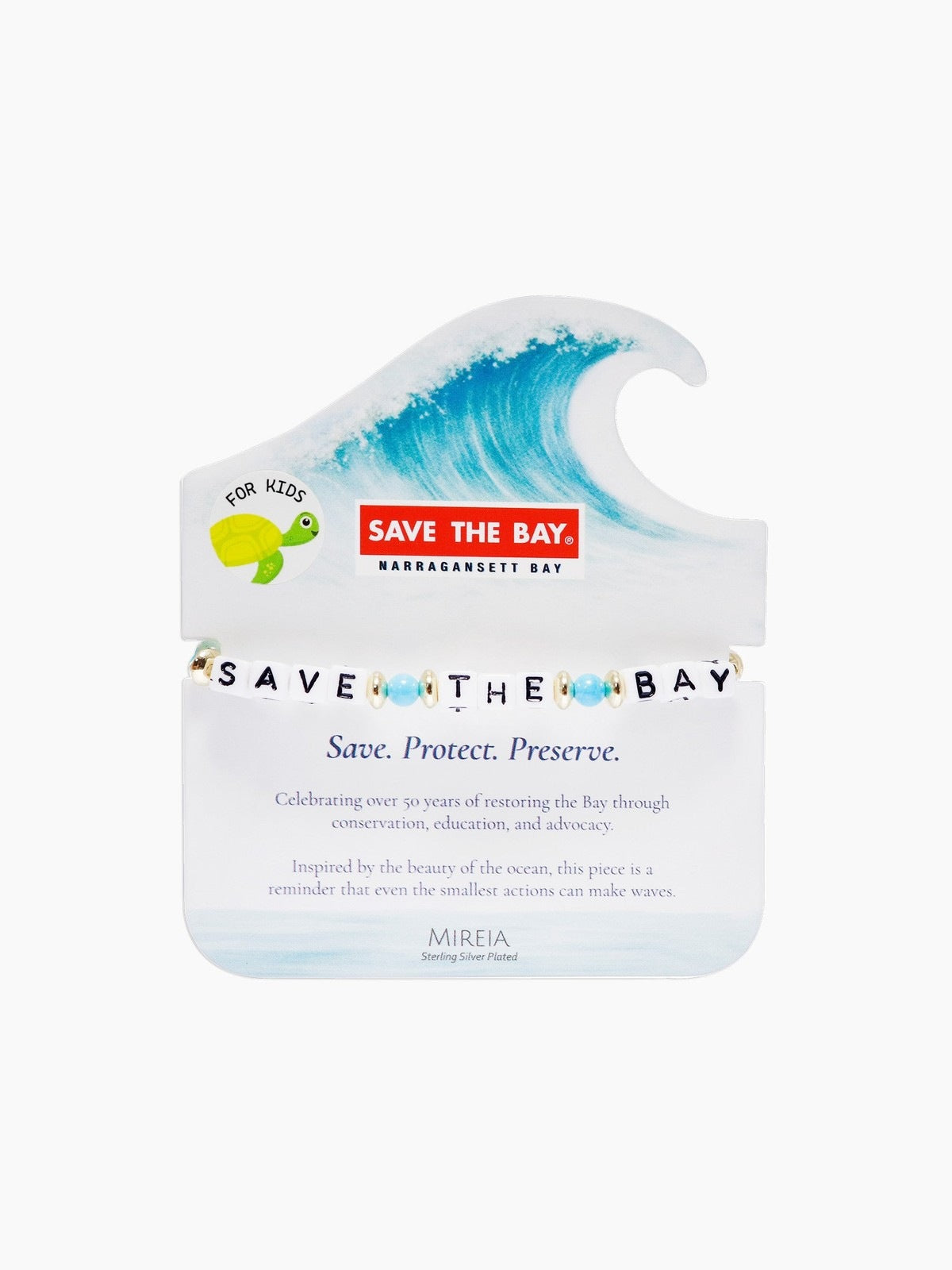 SAVE THE BAY Kids Beaded Bracelet