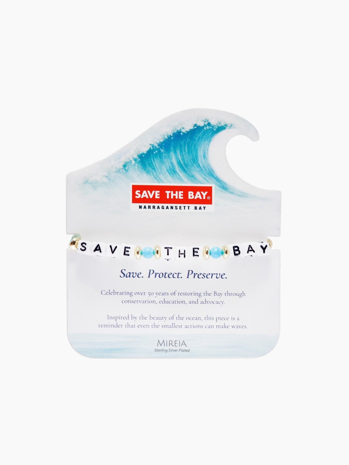 SAVE THE BAY Adult Beaded Bracelet