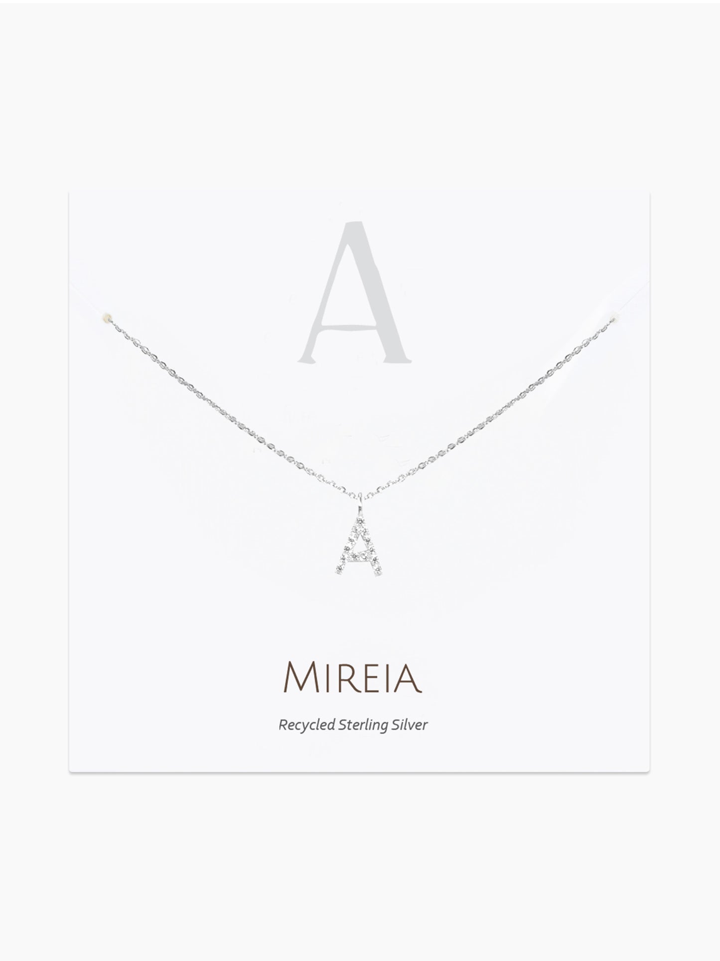 Pavé Initial Necklace - Silver