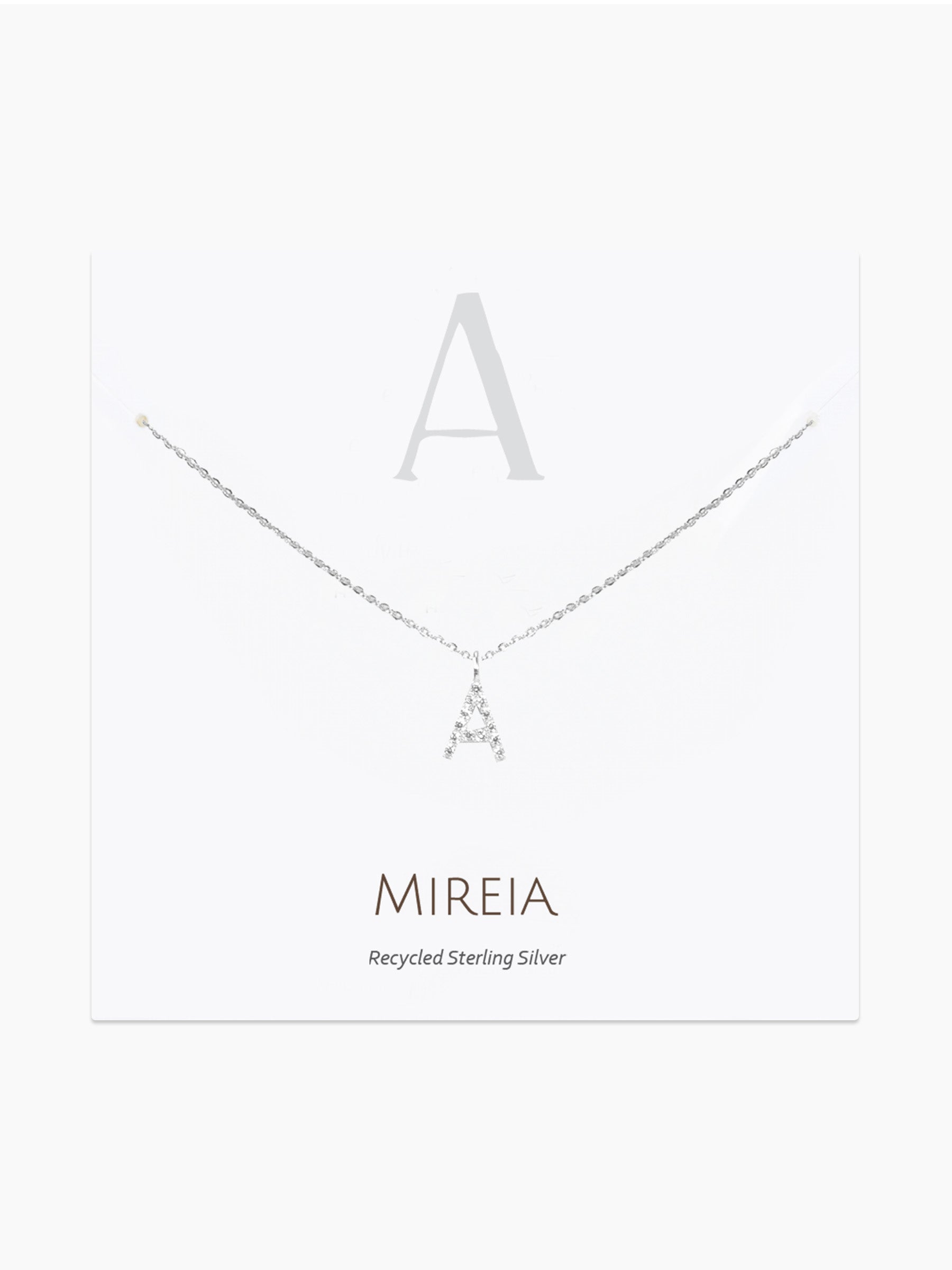 Pavé Initial Necklace - Silver