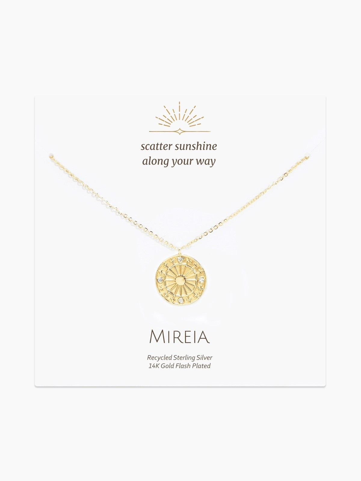 Sun Coin Pendant Necklace