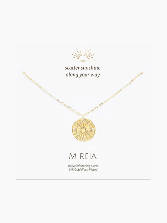 Sun Coin Pendant Necklace